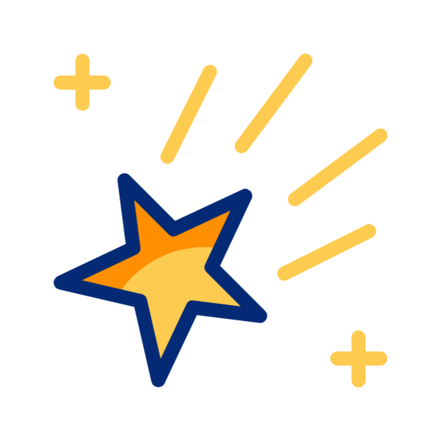 Estrella brillante girando
