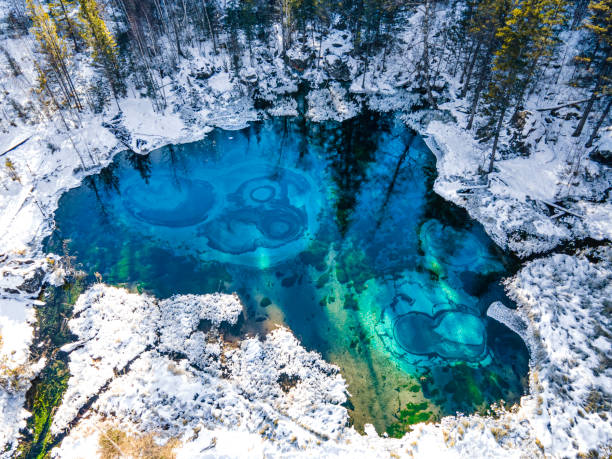 Paisaje nevado típico de Siberia